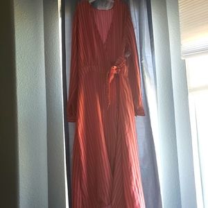 Peach long sleeve dress